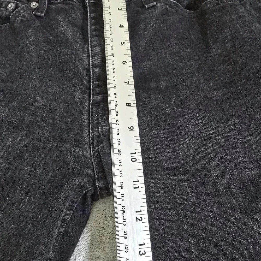 Levis Jeans Mens 34x27 Black Wash 502 Straight Leg Normcore Casual Classicore